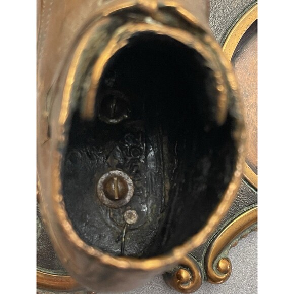 VTG Alice Ames Boston MA Bronze Baby Shoe Tray Pencil Coin Holder Desk Office - Picture 9 of 10